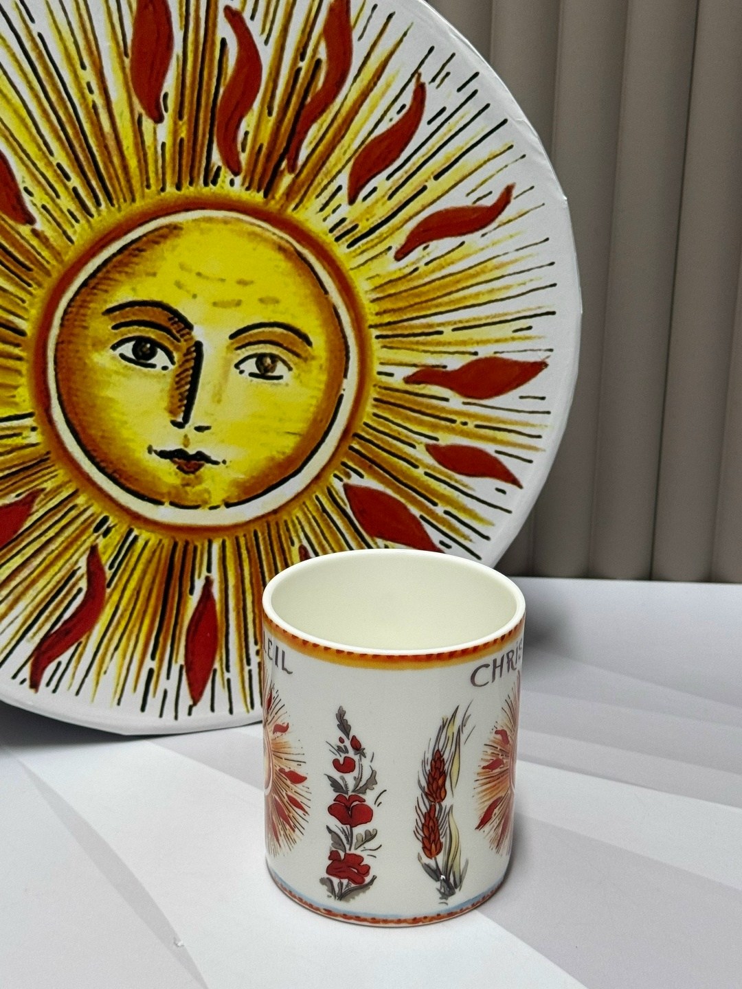 чайная пара christian dior taro le soleil фарфор,чайные наборы,набор кружек dior 4 шт,посуда кристиан диор,набор кружек christian dior tarot and puglia 4 шт le soleil