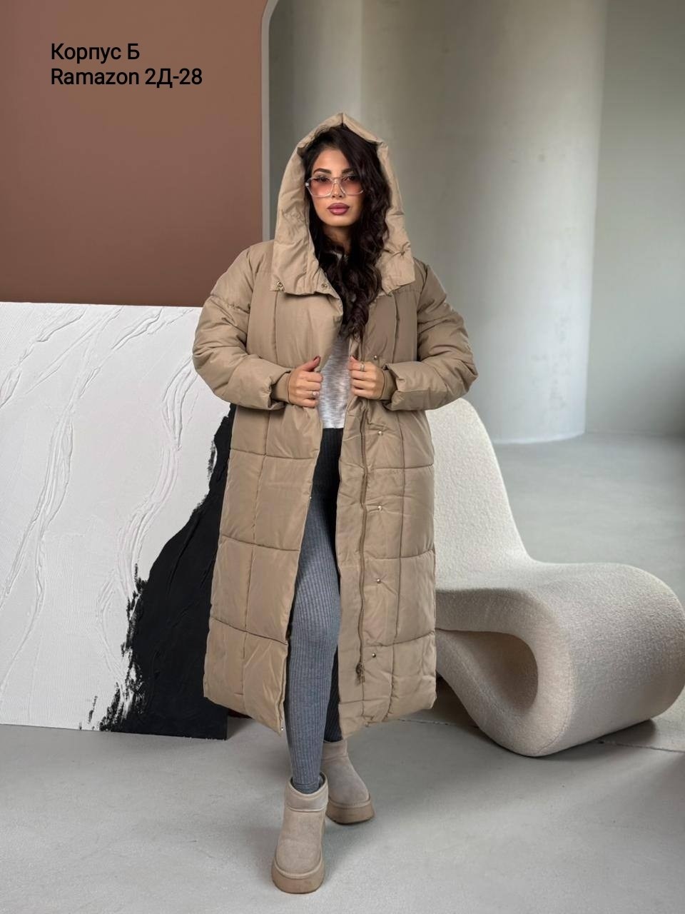 куртка зимняя с капюшоном и накладными карманами kitana brand,куртки ,женская куртка,куртка удлиненная женская,куртка демисезонная