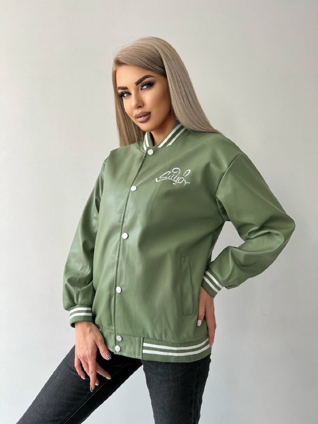 куртка бомбер,бомбер оверсайз куртка из экокожи c&h style,женская куртка бомбер,бомбер женский,куртка бомбер из экокожи