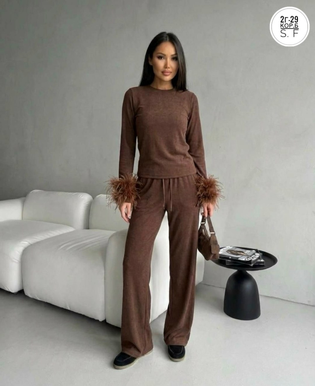 трикотажный костюм,женский вязаный костюм,брючный костюм,костюм трикотажный теплый с брюками elenita_dress,кашемировый костюм