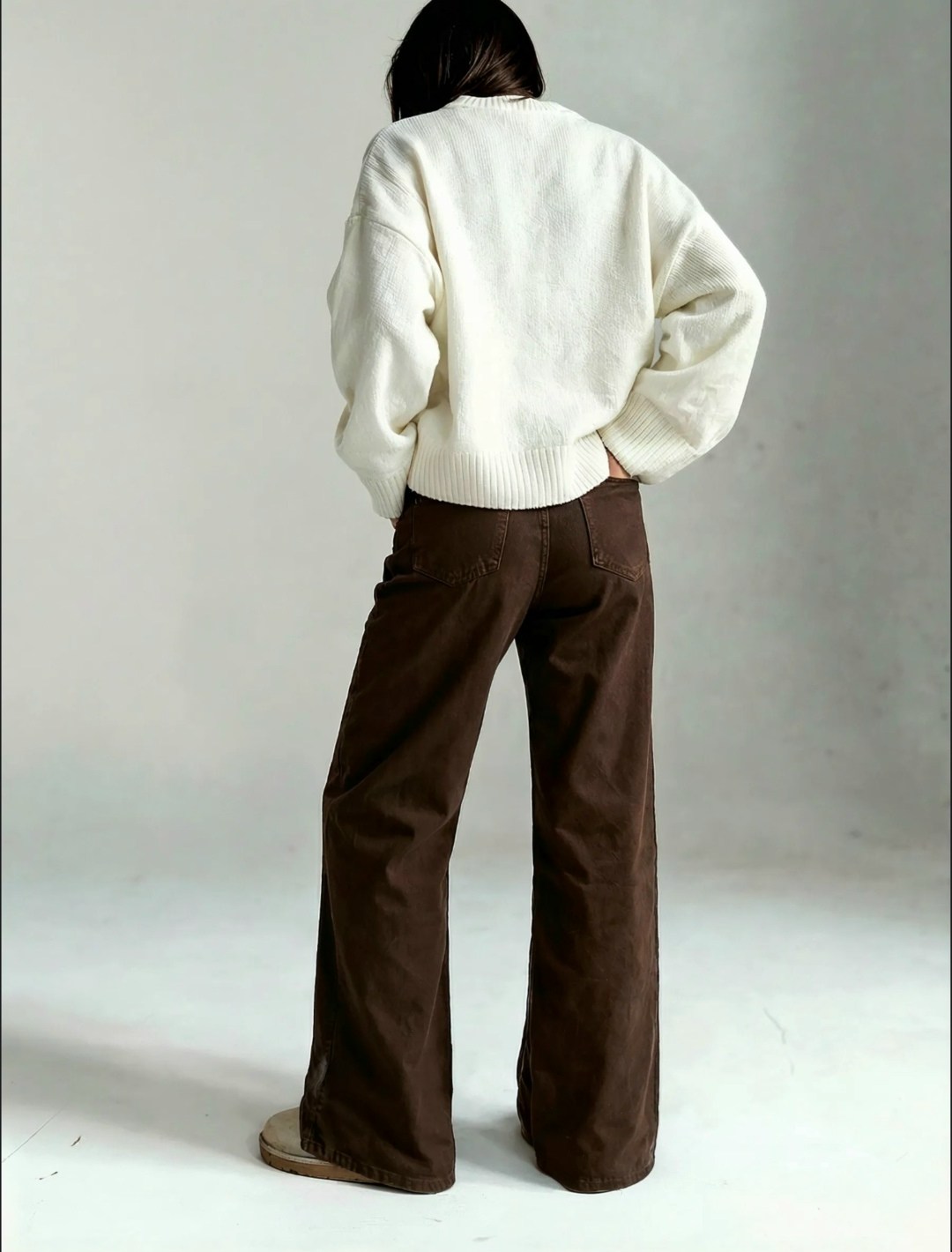 коричневые джинсы женские,коричневые джинсы,джинсы прямые широкие трубы salendo,широкие джинсы,джинсы широкие коричневые