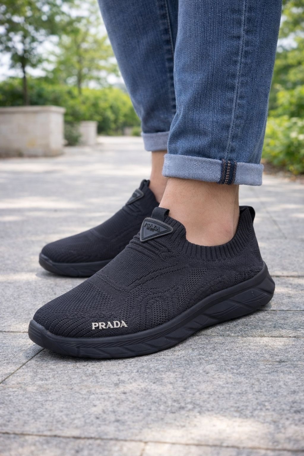 ,кроссовки без шнурков мужские,кроссовка мужской,мужские кроссовки prada,кроссовки prada