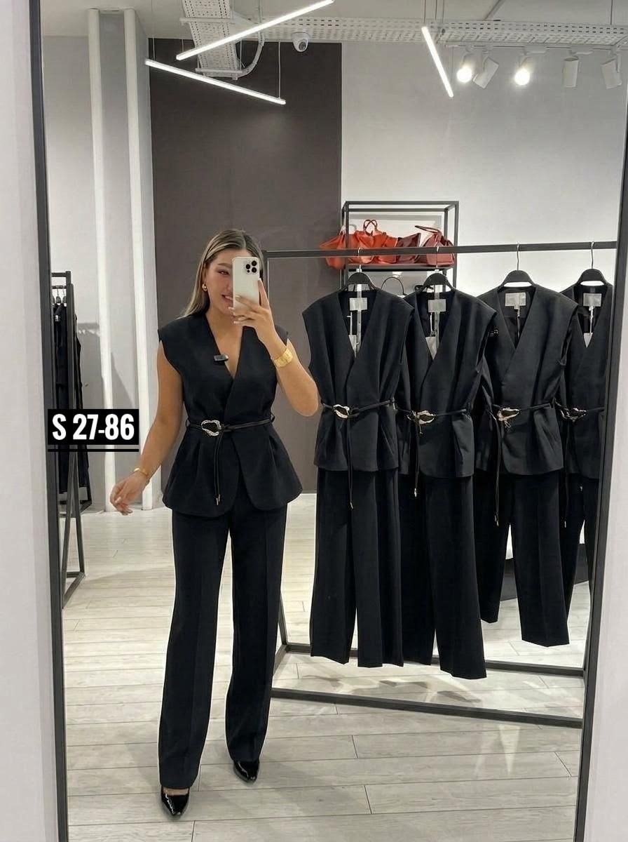 костюм двойка брючный палаццо с жилеткой вечерний mar'ko,костюм брючный,брючный костюм элегантный,брючный классический костюм,женский брючный костюм