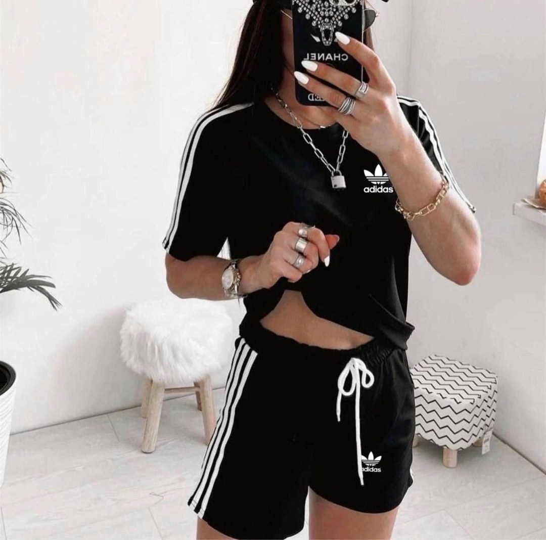 костюм женский с шортами,спортивная одежда женская,спортивные женские костюмы,костюм для девушек,костюм адидас шорты футболка