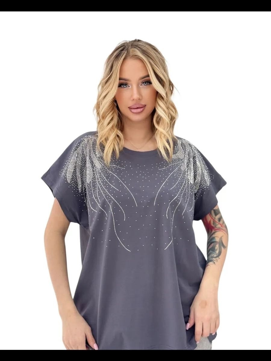 женская футболка со стразами оверсайз emysamy,футболка оверсайз со стразами nikstail 368399355,футболка оверсайз со стразами emysamy 367530243,женская футболка оверсайз со стразами,футболка оверсайз с
