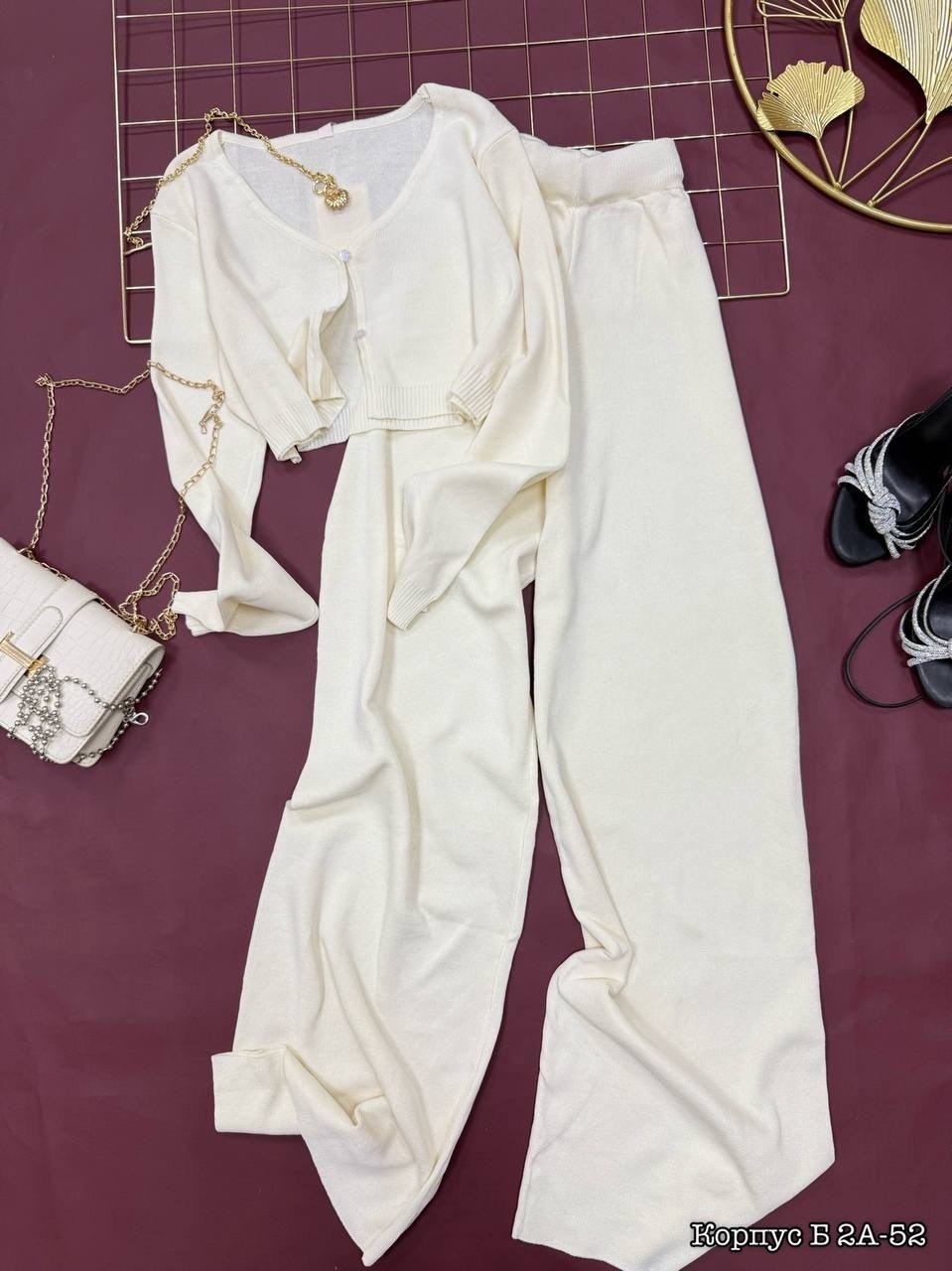 трикотажные костюмы,костюм двойка кашемир,трикотажный вязаный костюм в рубчик с брюками палаццо,костюм женский,трикотажные костюмы женские