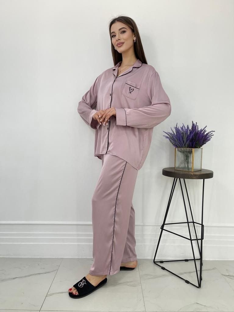 шелковая пижама женская,шелковая пижама,женская пижама,пижама классическая,пижама премиум