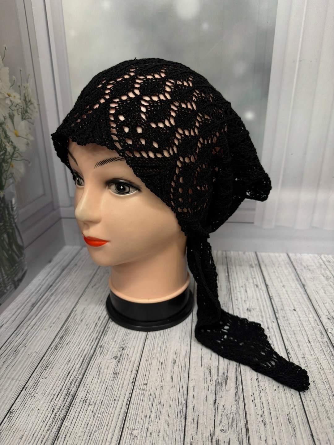 шапка платок,вязаная косынка,шапка для женщин,ажурная косынка,косынка