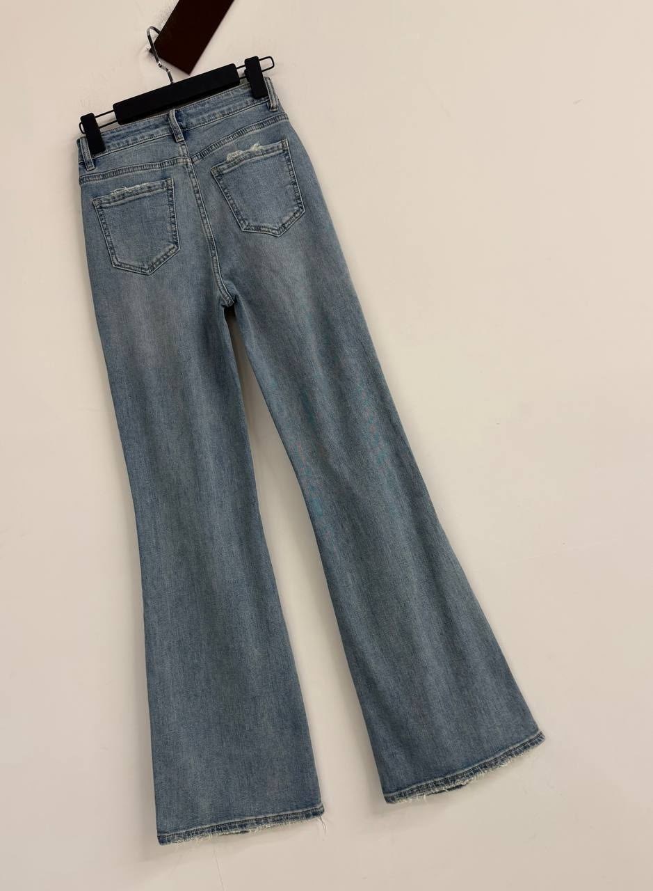 джинсы женские,джинсы рваные широкие трубы vtop,широкие джинсы,модные джинсы,джинсы широкие рваные