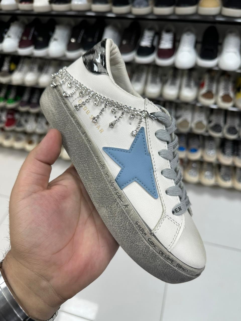 кеды женские golden goose,,кроссовки со звездами,женские кожаные кроссовки golden goose super-star premium - white / silver, женская