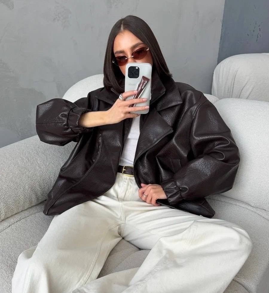 косуха кожаная куртка оверсайз весенняя,куртка косуха женская,кожаная куртка косуха,куртка косуха,косуха кожаная оверсайз