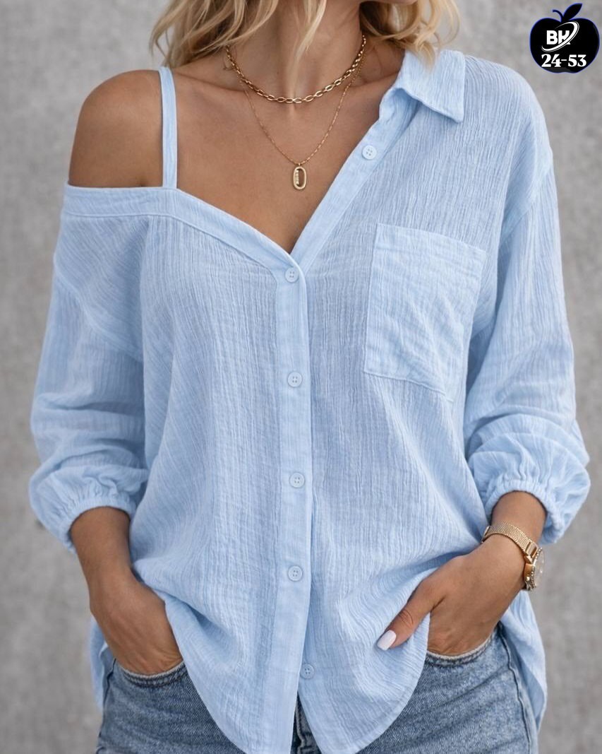 рубашка женская,рубашка женская летняя,модная блузка,блузка женская,женская рубашка с открытыми плечами