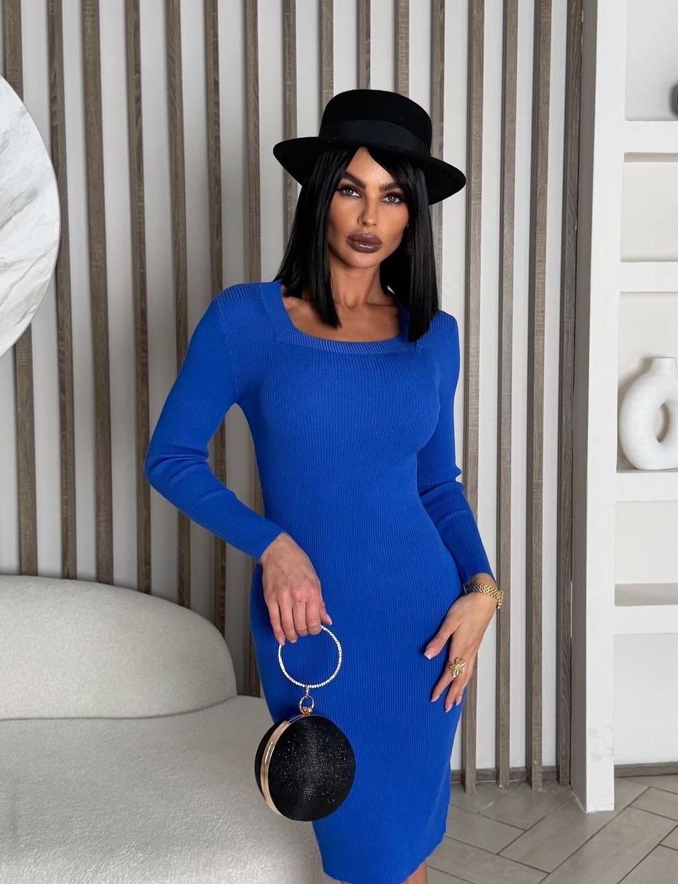 женское платье лапша,синее платье лапша,синее женское платье лапша,женское стильное платье лапша,платье облегающее