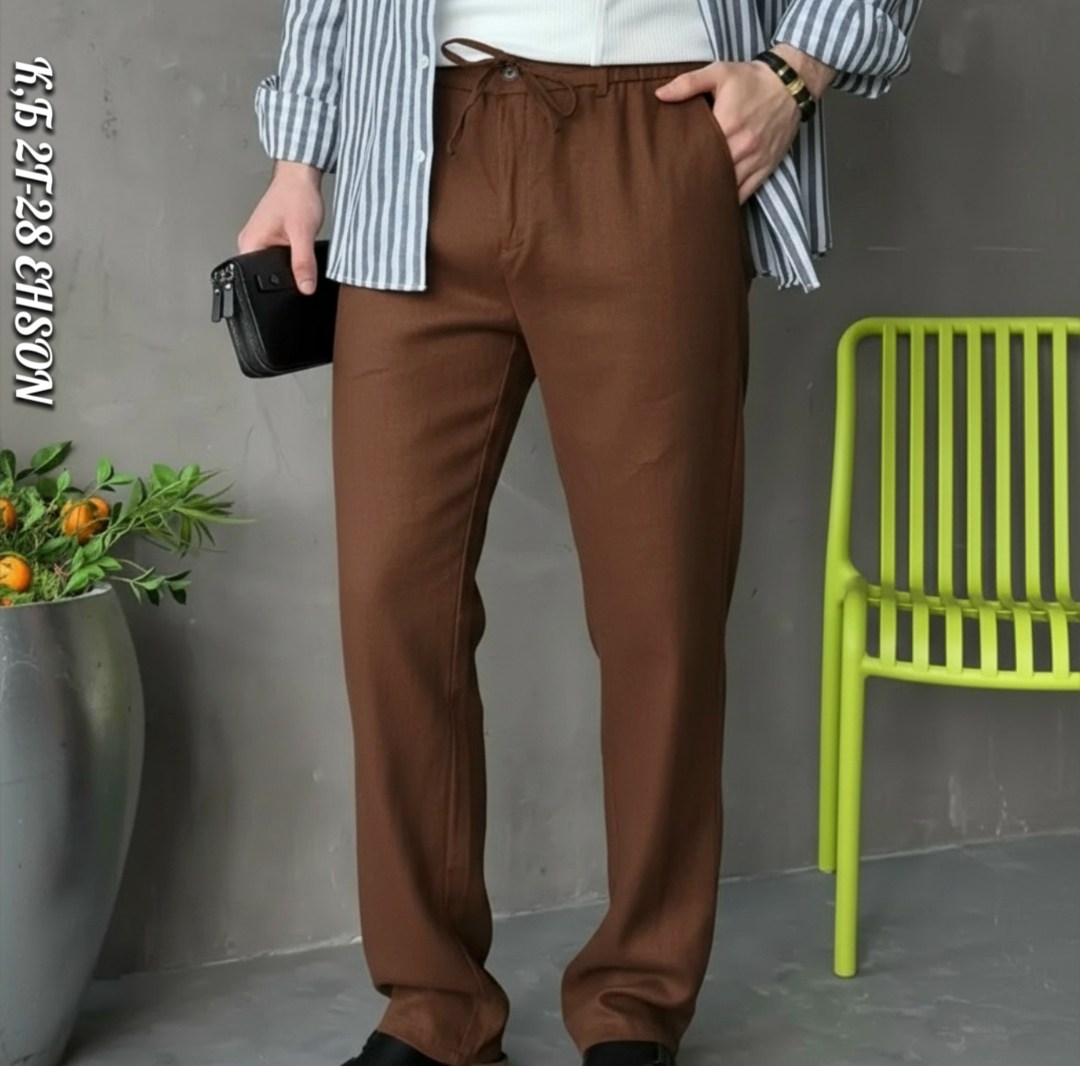 повседневные брюки,мужские брюки,льняные брюки,льняные брюки мужские,прямые брюки