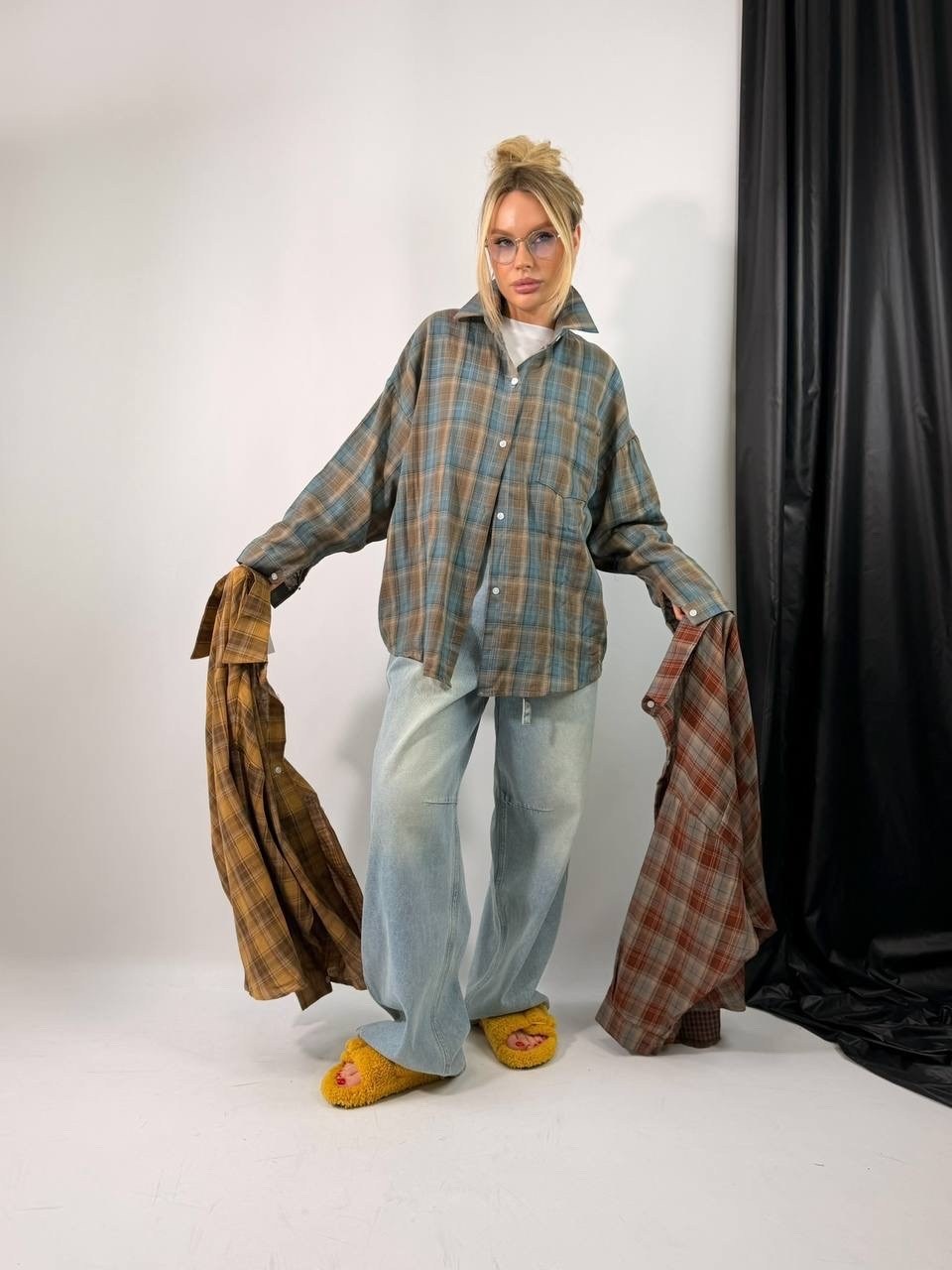 рубашка в клетку оверсайз,женская рубашка в клетку,рубашка в клетку летняя оверсайз удлиненная koktash,рубашка в клетку,рубашка в клетку оверсайз удлиненная mono vy