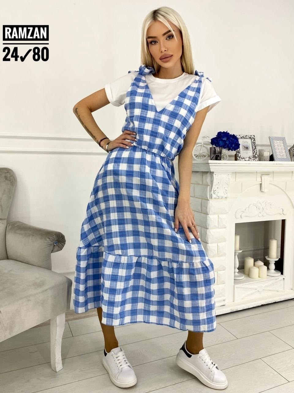 платья и сарафан,сарафан в клетку,сарафан,платье в клетку,летнее платье в клетку