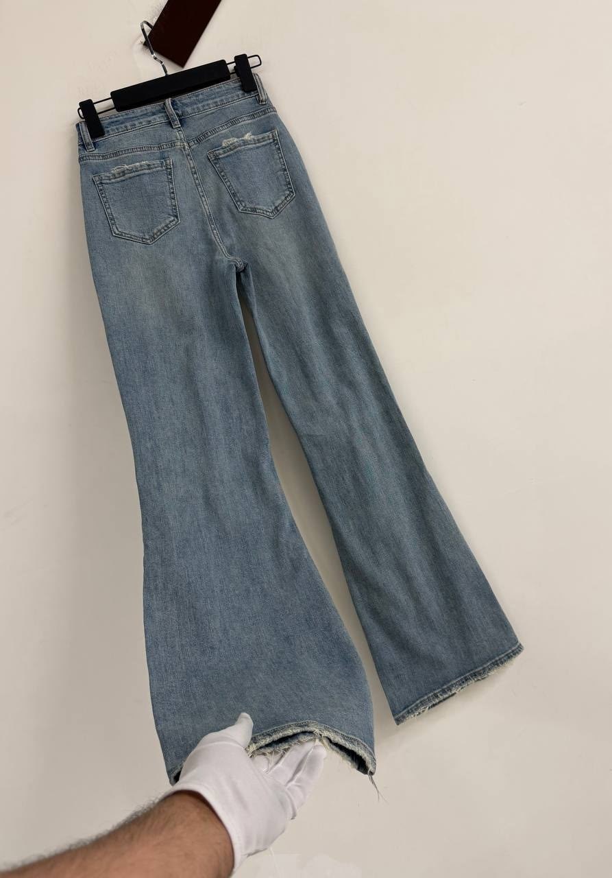 джинсы женские,джинсы рваные широкие трубы vtop,широкие джинсы,модные джинсы,джинсы широкие рваные