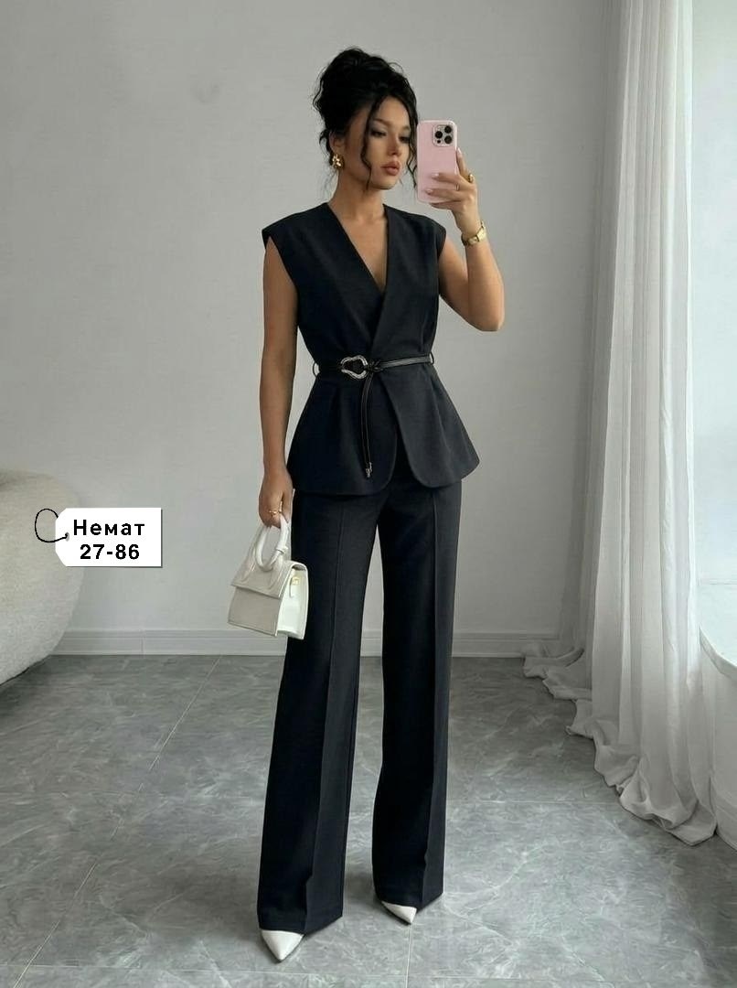 брючный костюм,брючный костюм женский,костюм женский,брючный костюм с жилетом,брючный костюм элегантный