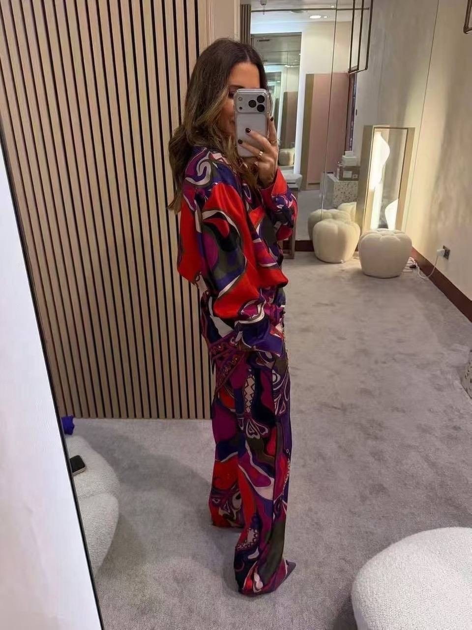 модные костюмы,костюм с принтом,костюм в пижамном стиле,брючный костюм,женский брючный костюм с принтом