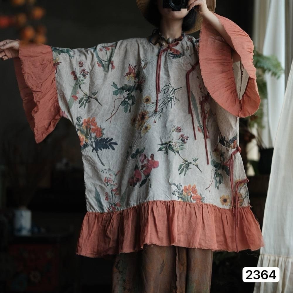 женская винтажная рубашка johnature,стиле бохо,johnature женские винтажные рубашки,одежда бохо,одежда стиль бохо