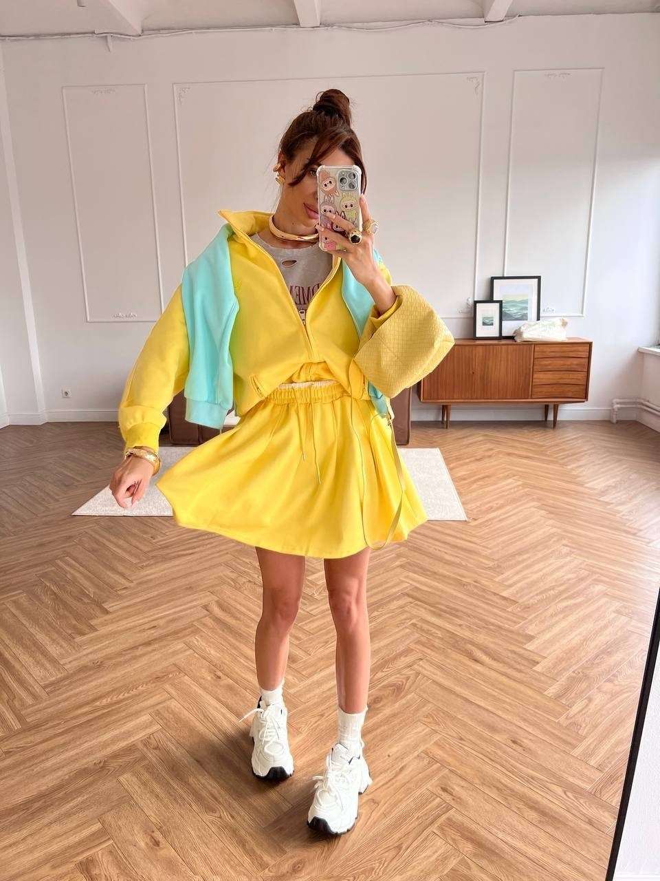 костюм желтый,повседневный костюм,костюм с юбкой,женские костюмы,