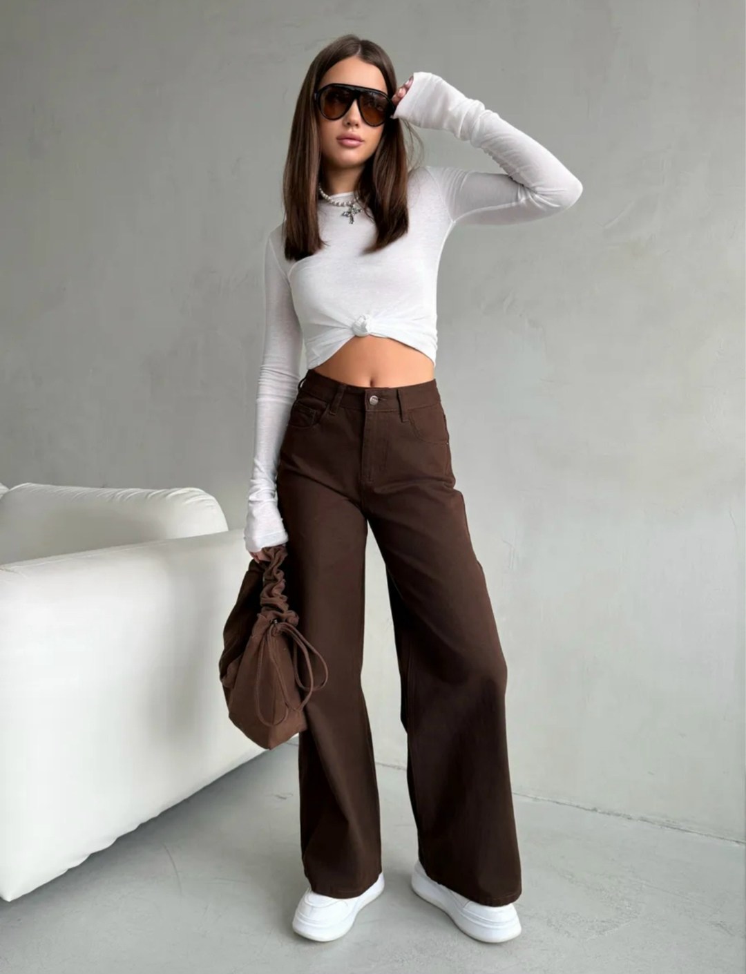 коричневые джинсы женские,коричневые джинсы,джинсы женский look of young коричневый палаццо,джинсы женский kydenim коричневый палаццо,коричневые широкие джинсы