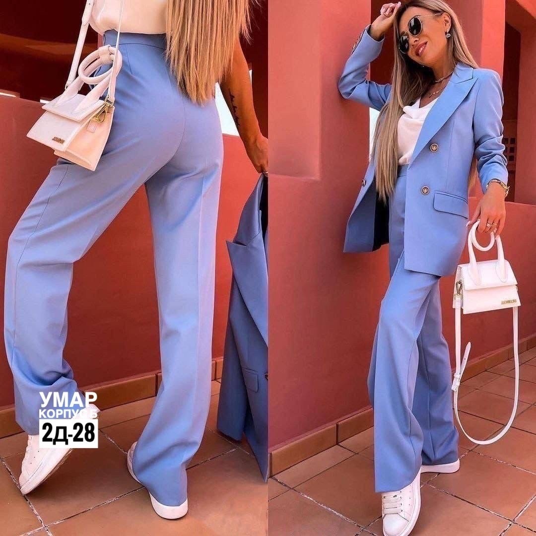 костюм брючный деловой,женский классический брючный костюм,брючный костюм женский,женский костюм голубой,костюм женский брючный двойка