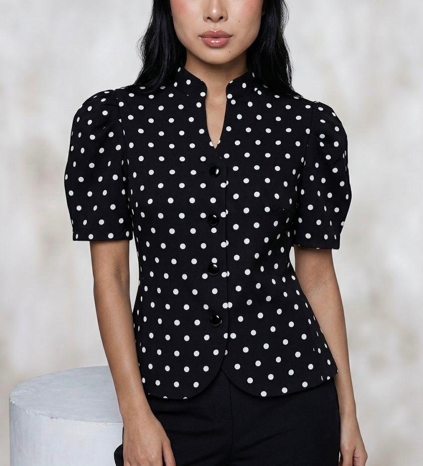 блузка в горошек,блуза,женская блузка,блузка в горох,женская блузка в горошек