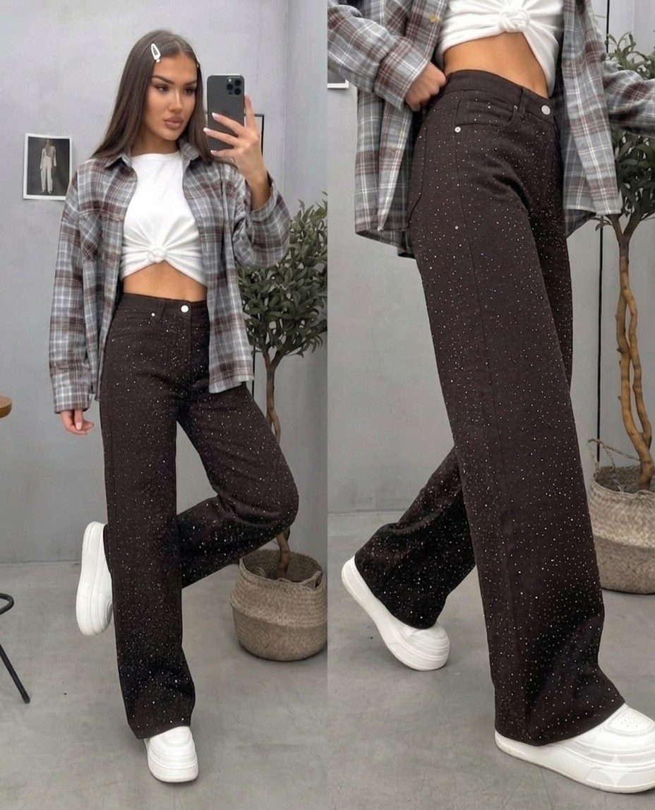 джинсы со стразами,женские джинсы со стразами,джинсы широкие со стразами,штаны со стразами,женские джинсы