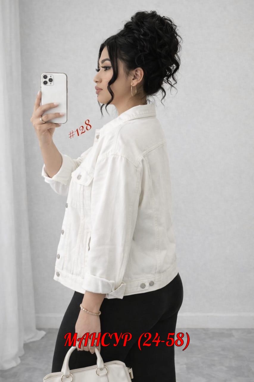 куртка белая джинсовая,женская джинсовая куртка,джинсовая куртка,белая джинсовая куртка lb1w82-02,женская джинсовая куртка с большими карманами