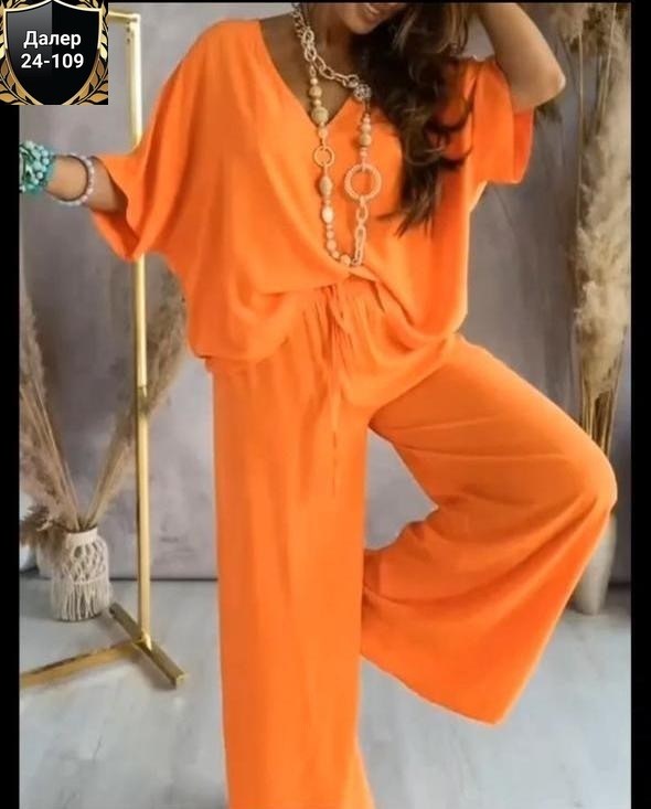 летний брючный костюм,оранжевый брючный костюм,брючные костюмы женские,летние костюмы,женские костюмы