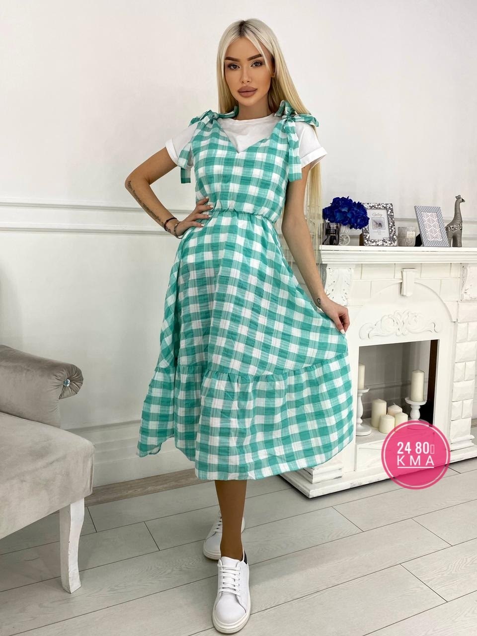 летнее платье в клетку,летнее женское платье,платье летнее,женские сарафаны,платье в клетку