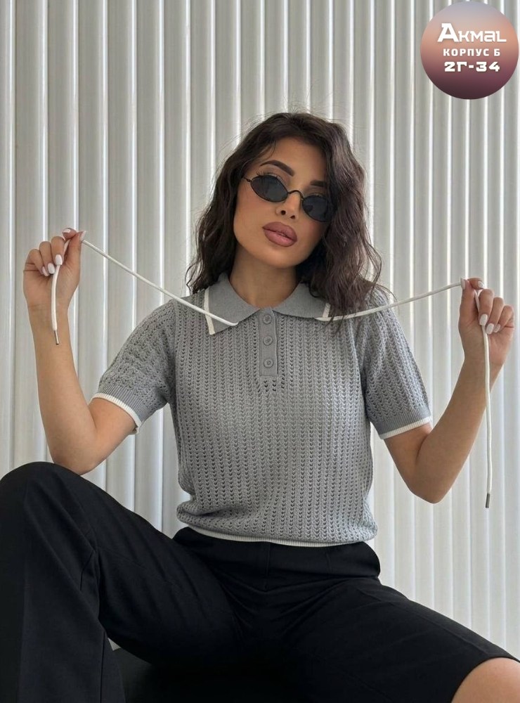 кофта женская,кофта поло,одежда для женщин,поло вязаное,женская футболка поло