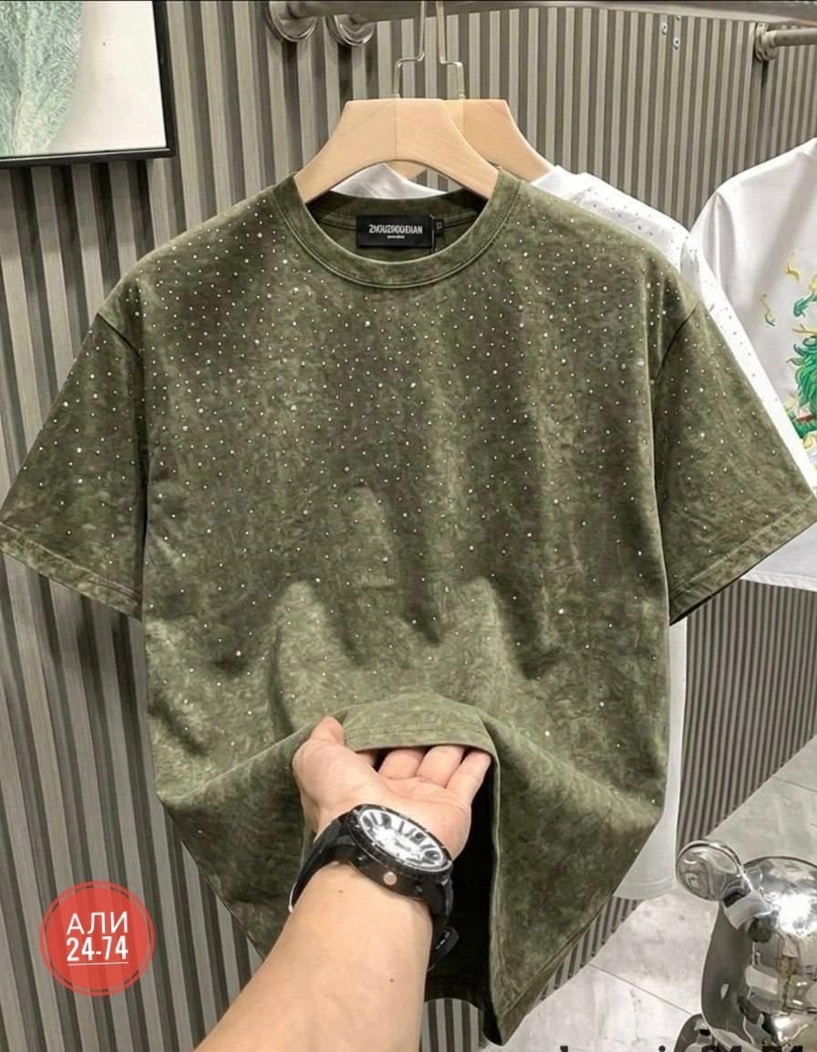 футболка оверсайз со стразам,мужская футболка со стразами,футболка со стразами,женская футболка