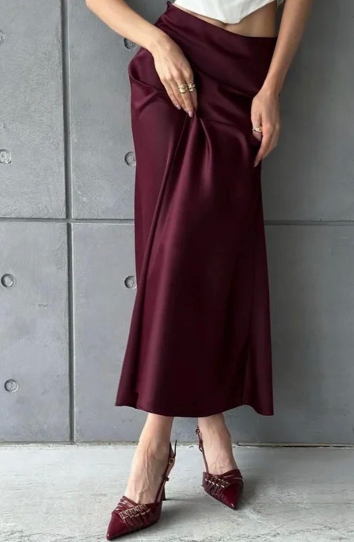 юбка атласная длинная черная макси в пол mariamore,атласная длинная юбка,атласная длинная юбка с завышенной талией для женщин,атласная юбка в пол,длинная атласная юбка houzhou