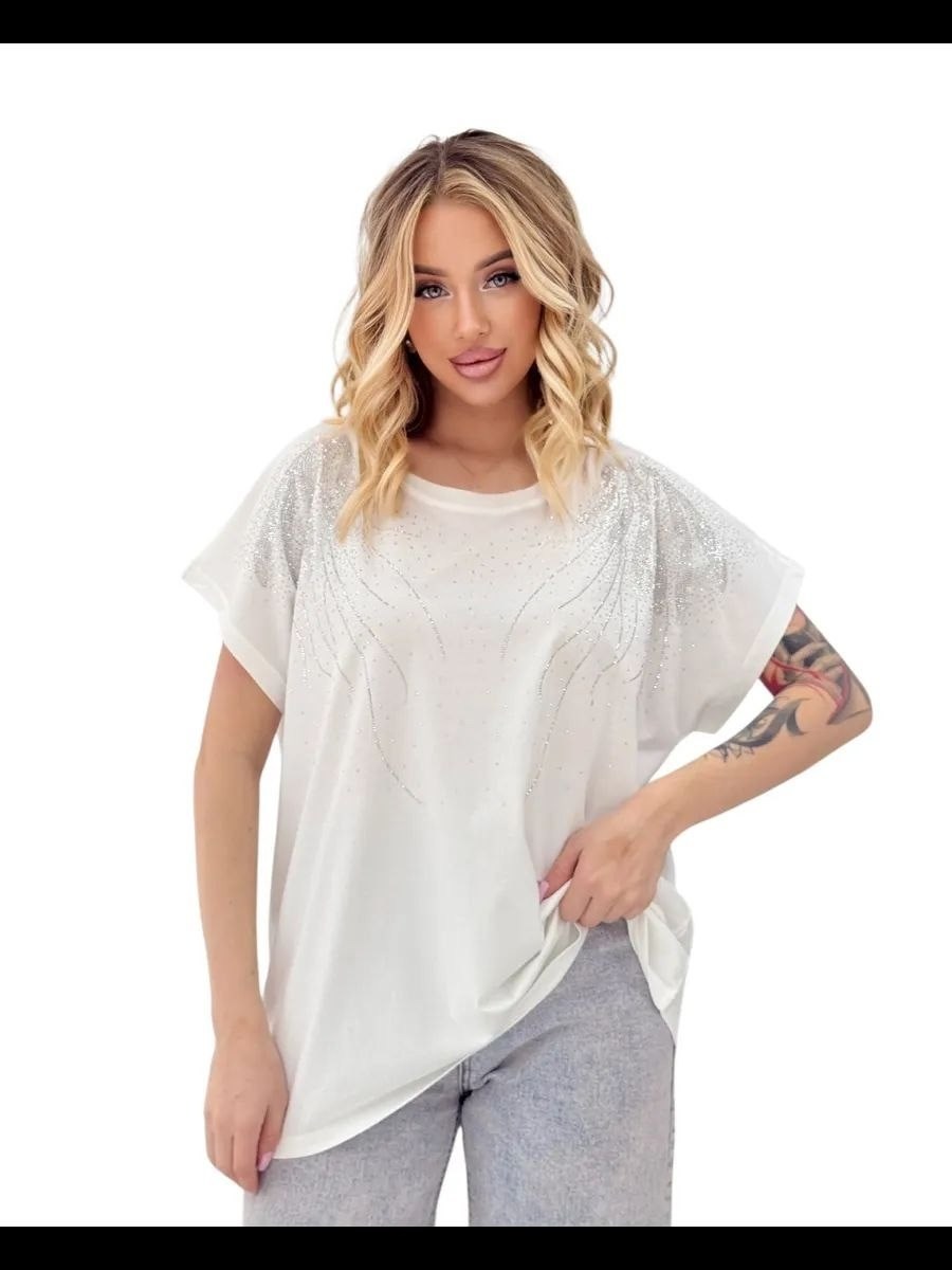 женская футболка со стразами оверсайз emysamy,футболка оверсайз со стразами nikstail 368399355,футболка оверсайз со стразами emysamy 367530243,женская футболка оверсайз со стразами,футболка оверсайз с