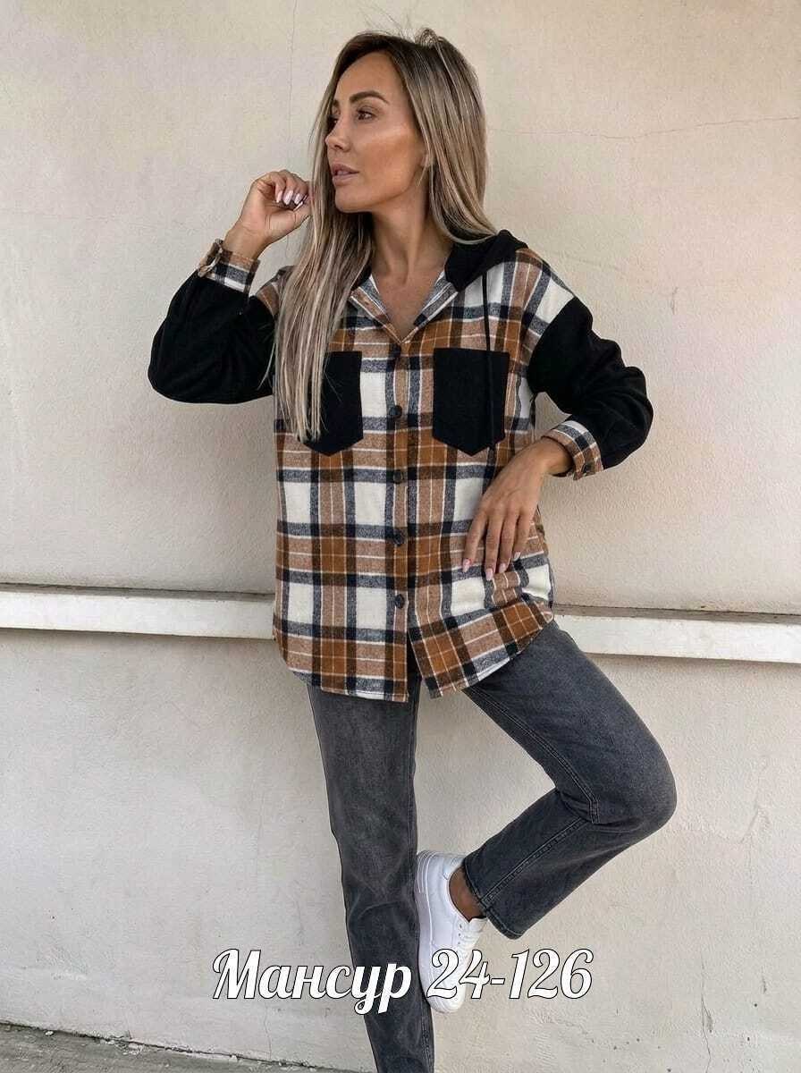 рубашка женская,рубашка в клетку женская,рубашка в клетку,рубашка с капюшоном,рубашка женская в клетку оверсайз