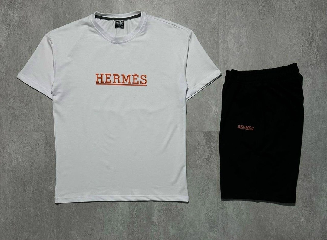 футболки комплект,футболка hermes,футболка мужская hermes,костюм повседневный спортивный
