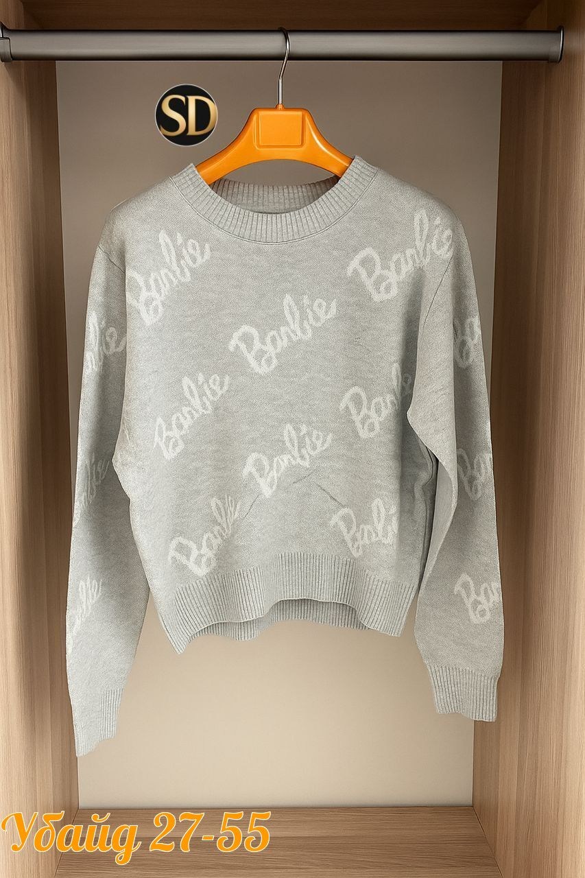 свитера женские,свитшот женская,свитер оверсайз с надписью barbie,свитер кофта,женская кофта