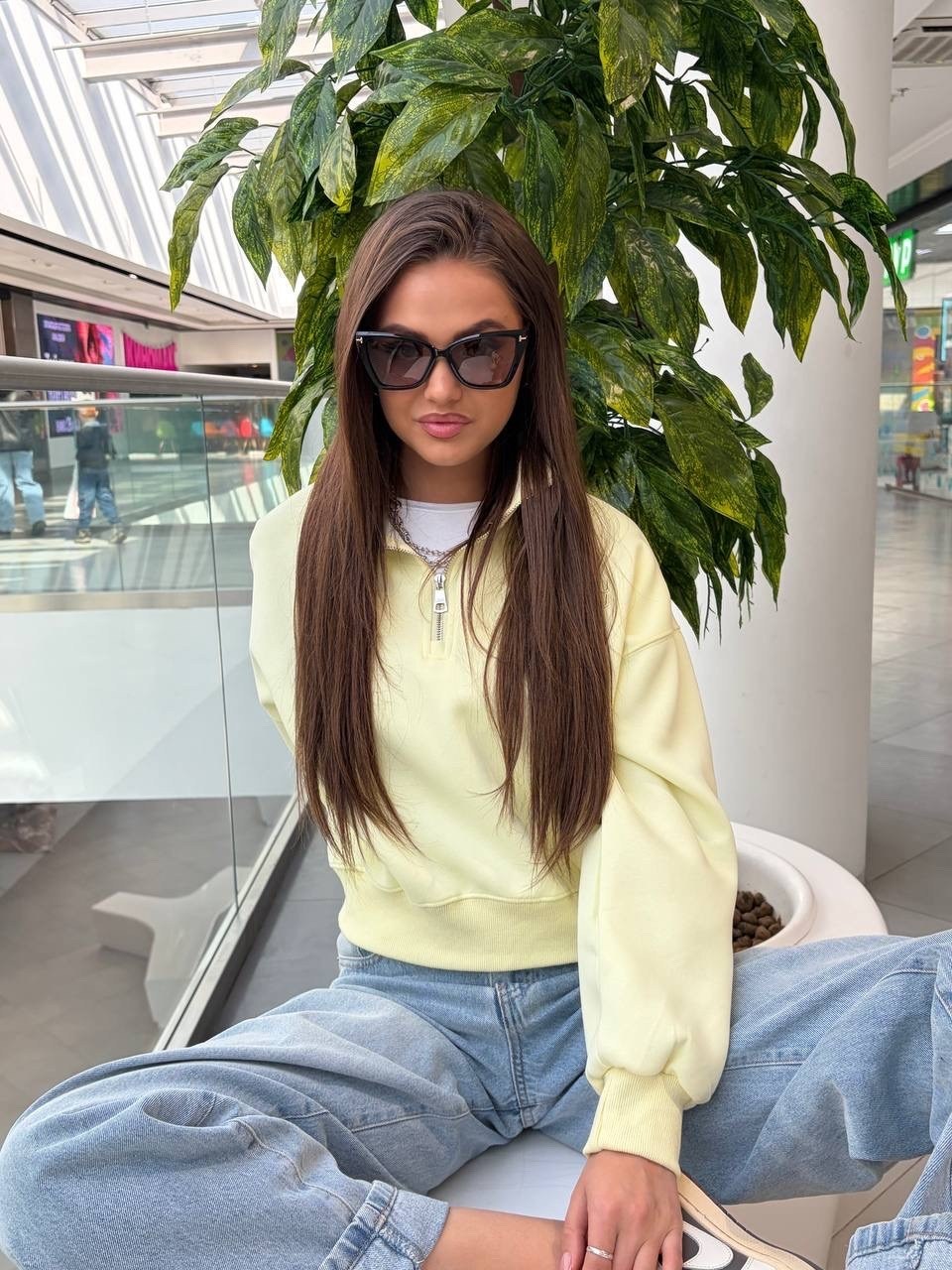 свитшот женская,оверсайз толстовка,женская кофта,желтый свитшот,свитшот женский удлиненный