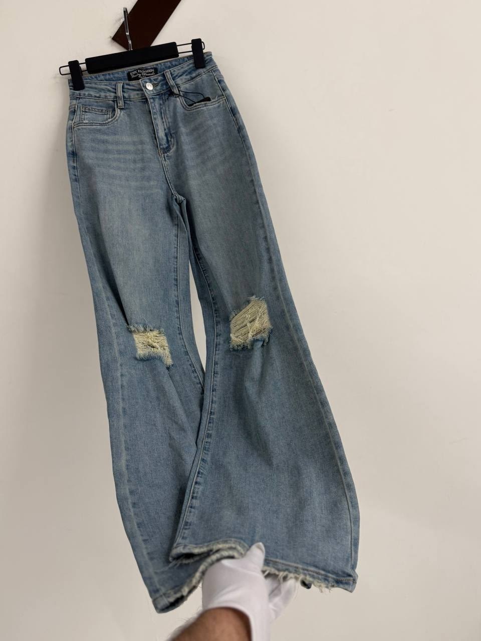 джинсы женские,джинсы рваные широкие трубы vtop,широкие джинсы,модные джинсы,джинсы широкие рваные