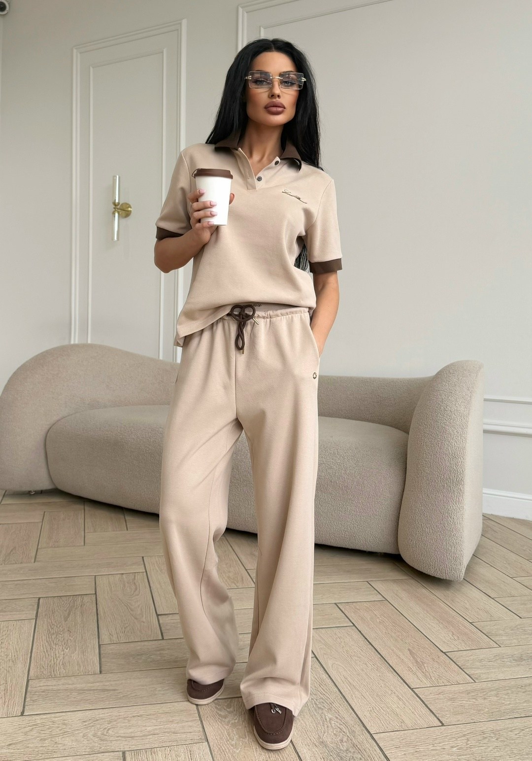 костюм женский,костюм с брюками,стильные костюмы,бежевый костюм,костюм с кофтой