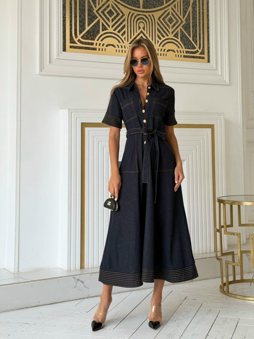 джинсовое платье,платье джинс,джинсовое платье миди,джинсовое платье-рубашка длинное ella woman,платье джинсовое женское