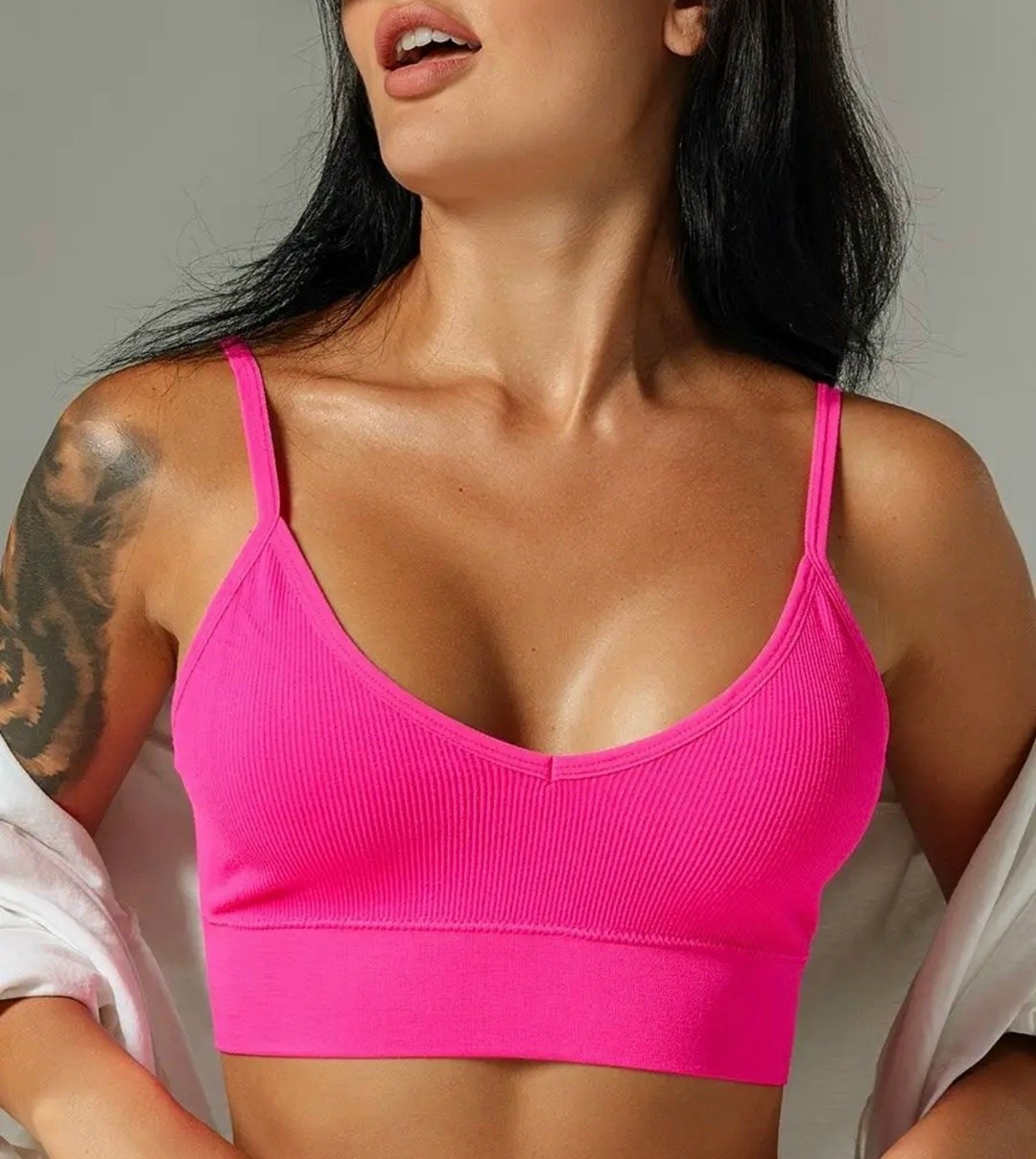топ женский,кроп топ розовый спортивный на тонких бретелях nisetop,комплект нижнего белья,топ женский kodalife фуксия,топик