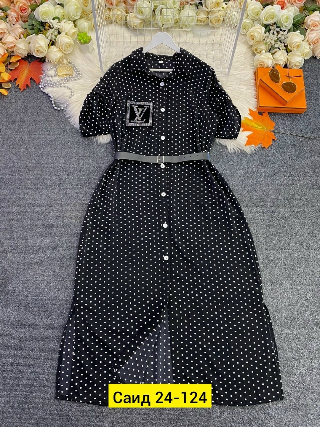 платье женское,платье,женское платье миди,платья в горох,платье летнее