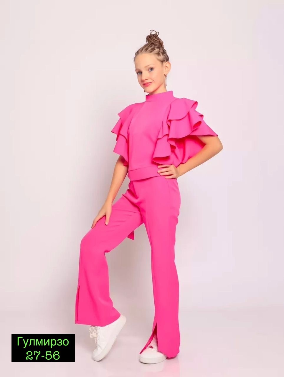костюм брючный нарядный с воланами для подростка lemada brand,костюм для девочки нарядный с брюками,костюм нарядный с оборками с брюками dmp 238158088,брючный костюм для девочки,праздничный брючный ко