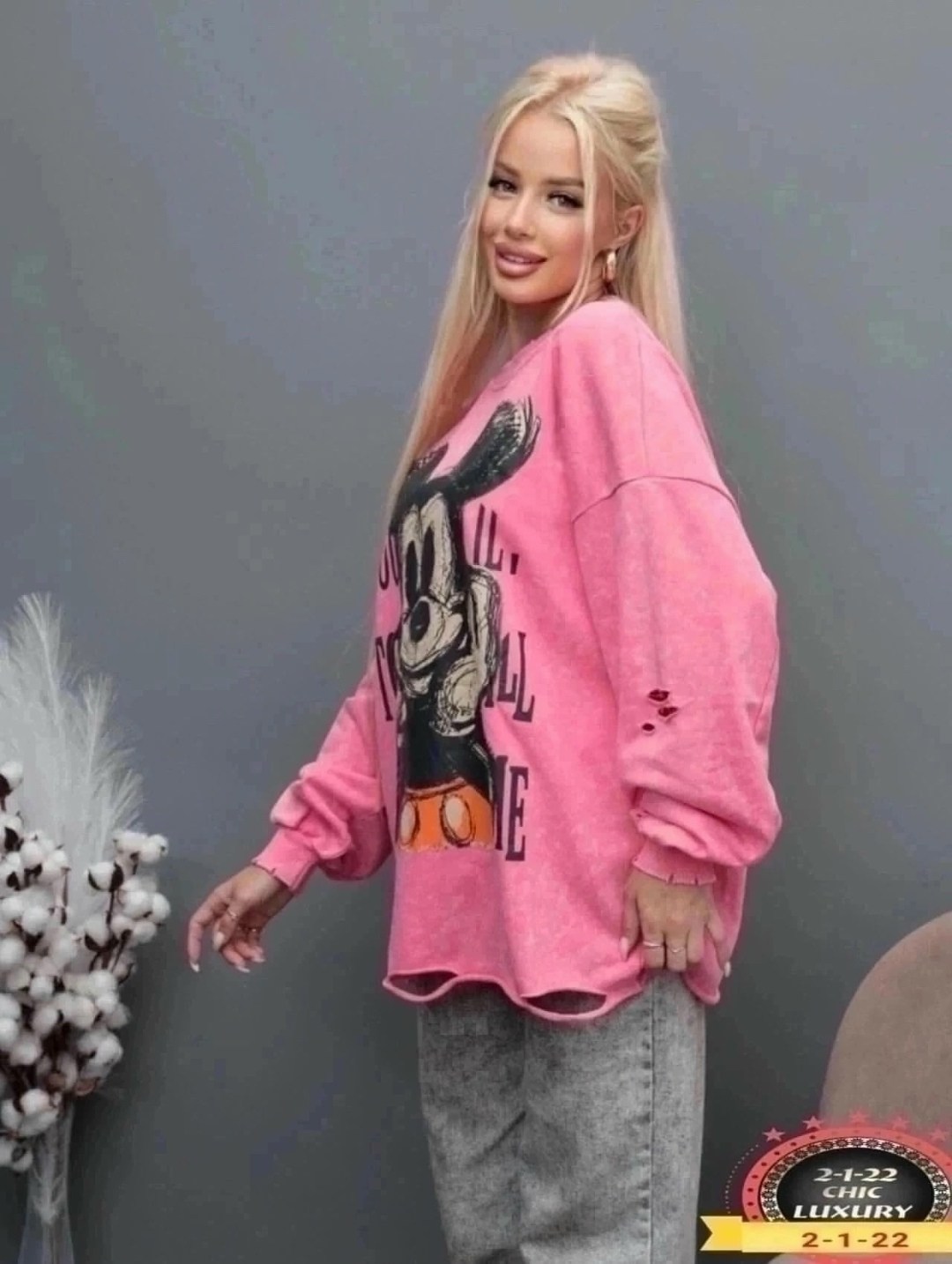 толстовка модная,свитшот женская,свитер женский с принтом,толстовка стильная,кофта варенка оверсайз с принтом микки маусом