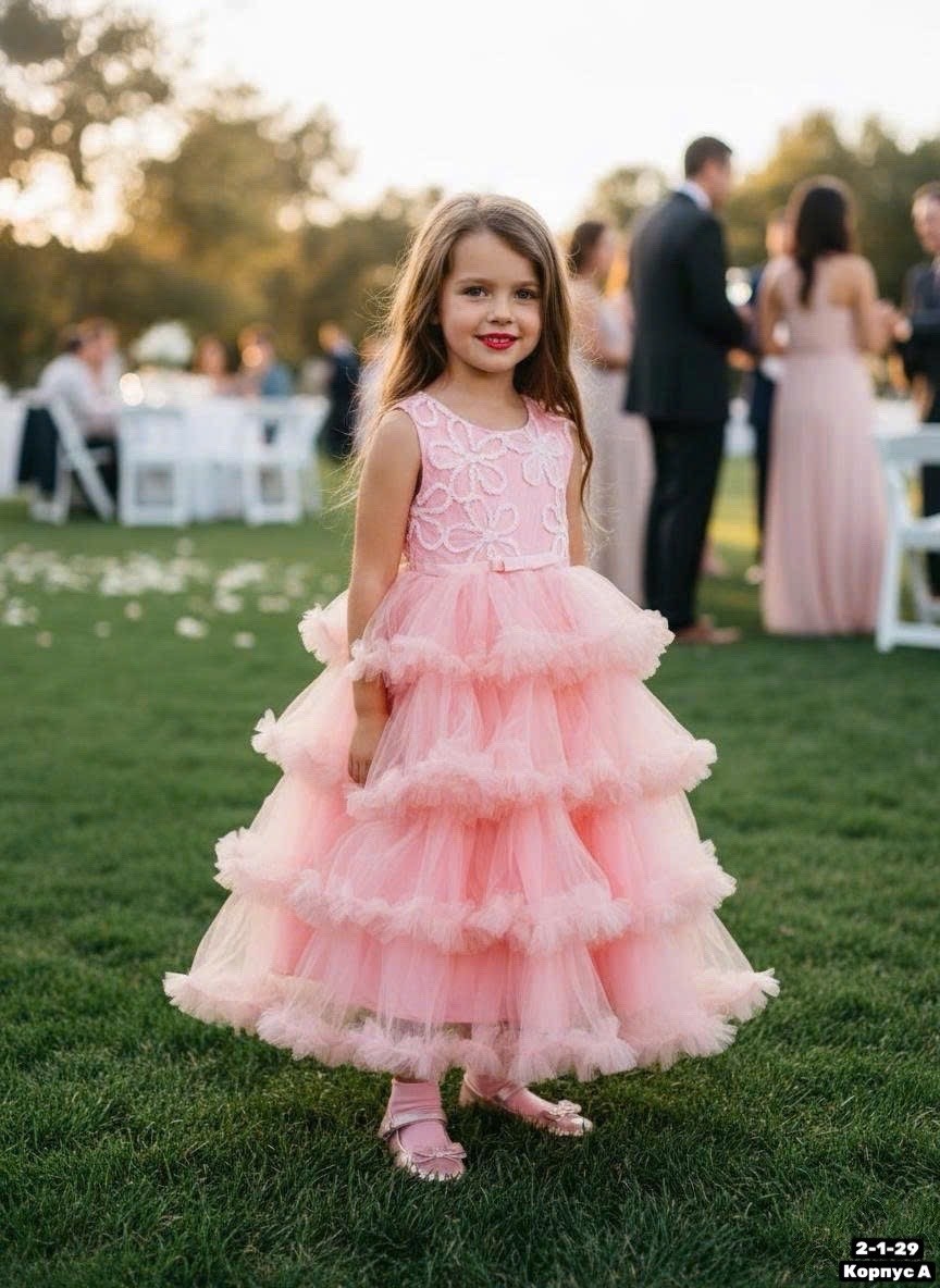 платья для девочек,платье для девочки розовое,платья детские,пышное платье для девочки,пышное платье