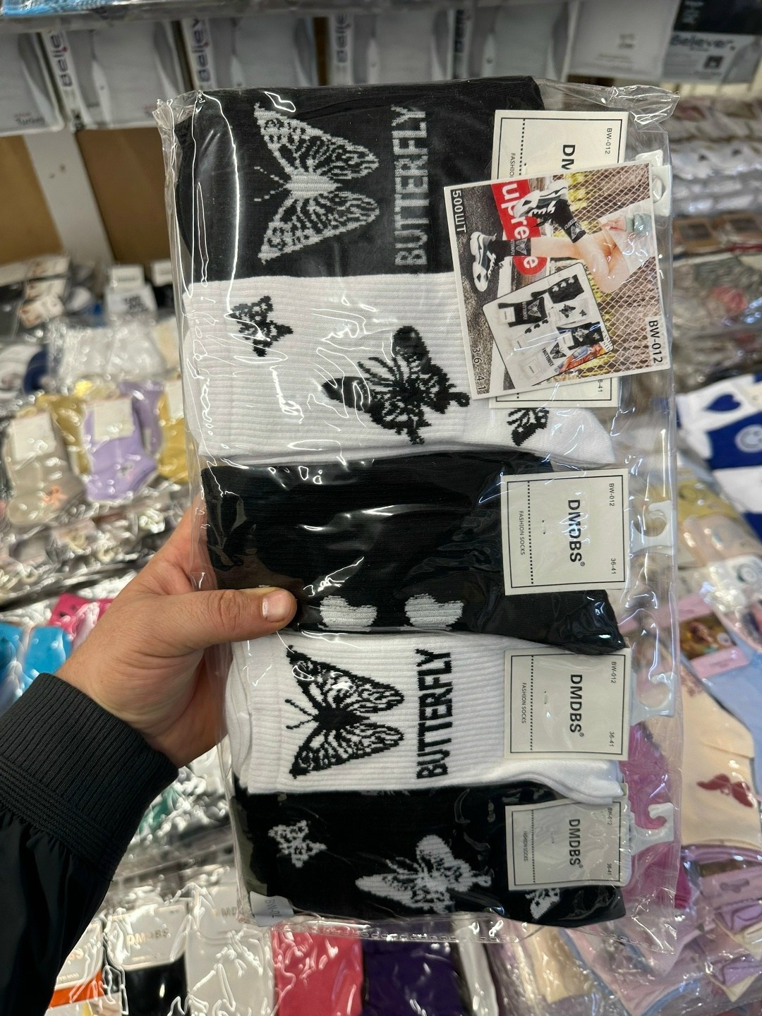 носки с бабочками,модные носки,носки с принтом бабочки,носки женские хлопковые,носки женские с принтами