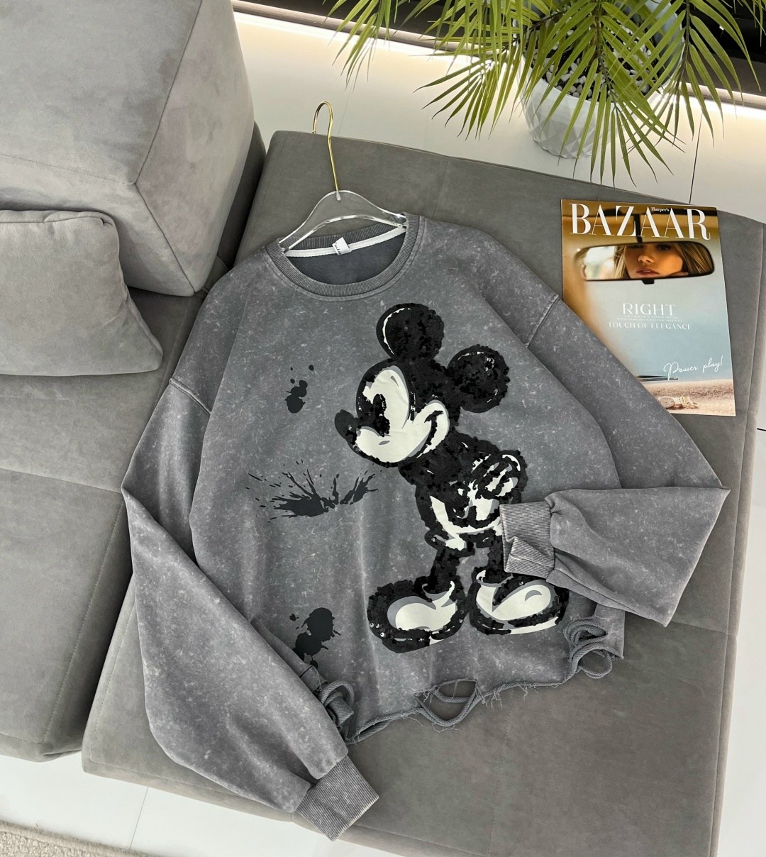 свитшот оверсайз с принтом "микки маус",кофта варенка оверсайз с принтом микки маусом,свитшот оверсайз namson,свитшот рваный толстовка варенка оверсайз кофта мики маус,свитшот рваный толстовка варенка